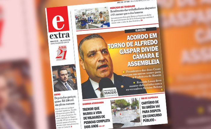 Capa da edição Nº 1060 do Extra Alagoas