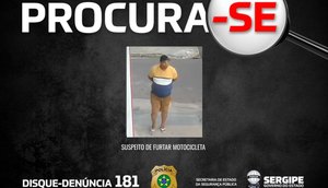 SUSPEITO-FURTO-MOTOCICLETA-PROPRIA / Foto: Foto: Reprodução SSP/SE