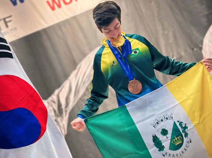 Com apoio do Governo de Alagoas, atleta do taekwondo conquista duas medalhas em competição na Coreia do Sul