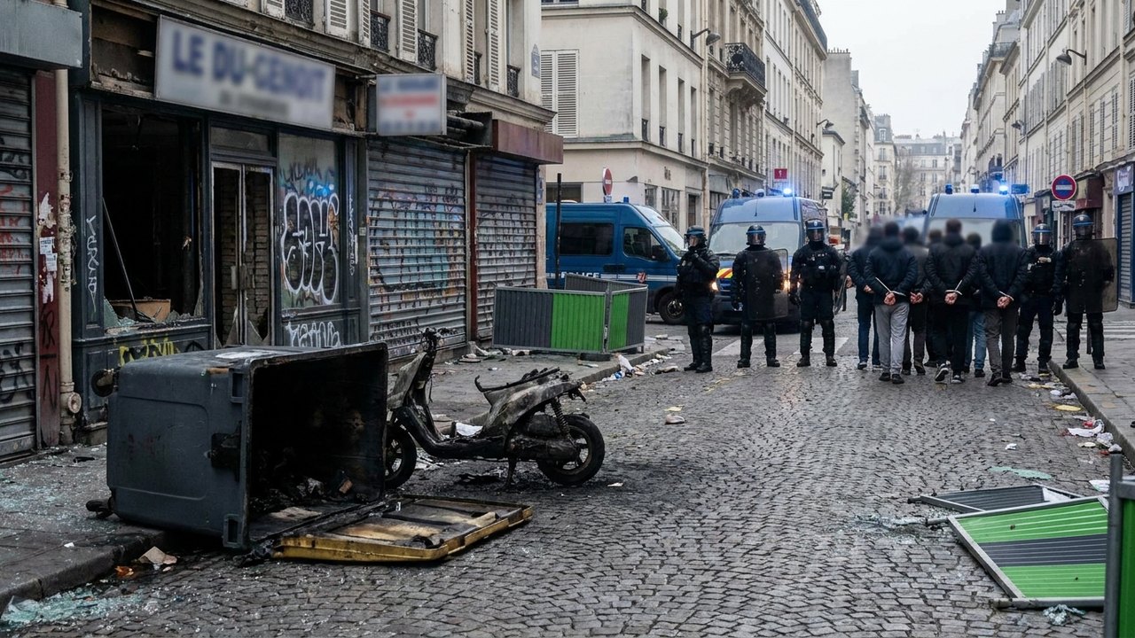 Paris registra incêndios e saques, com mais de 200 detidos