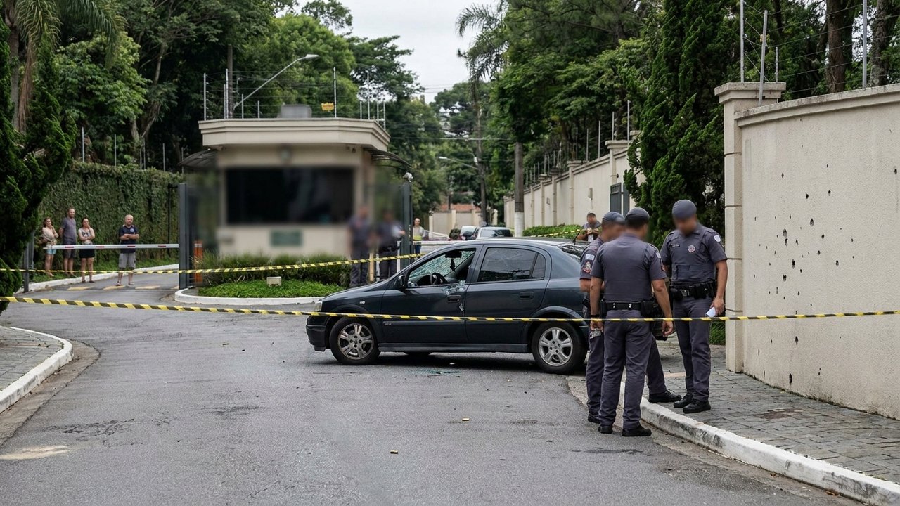 Criminosos tentam assaltar residência no Morumbi e atiram contra veículo em condomínio