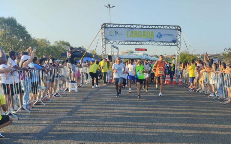 Corrida da Emancipação de Arapiraca arrecada 2 toneladas de alimentos e movimenta nova etapa do Lago da Perucaba