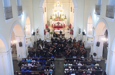 Orquestra Filarmônica de Alagoas faz concerto didático e se apresenta na Catedral de Penedo na quinta (23)