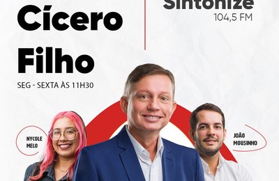 Programa ‘CBN Agora’, apresentado por Cícero Filho, estreia na segunda-feira (20)