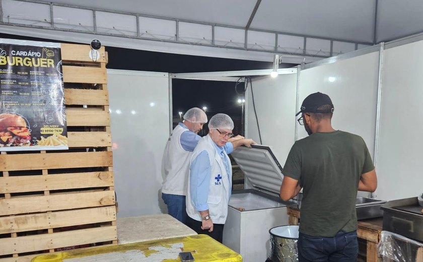 Vigilância Sanitária fiscaliza setor alimentício da Expoagro Alagoas