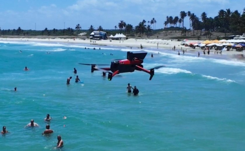 Drones auxiliam trabalho do Corpo de Bombeiros nas praias alagoanas