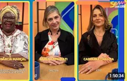 SEM CENSURA RECEBE MÃE MARCIA MARÇAL, CARLA CAMURATI E CAROLINA CHALITA