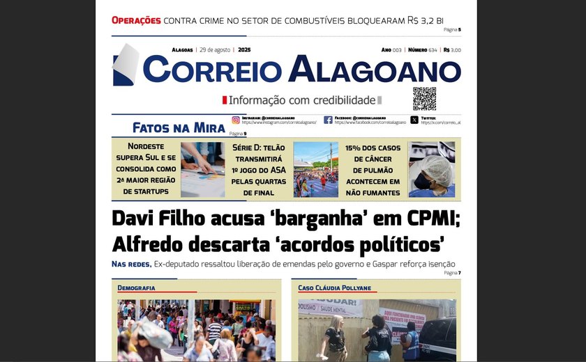 Davi Filho acusa ‘barganha’ em CPMI; Alfredo descarta ‘acordos políticos’