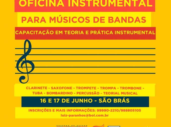 Oficina instrumental para músicos de bandas será realizada em São Brás