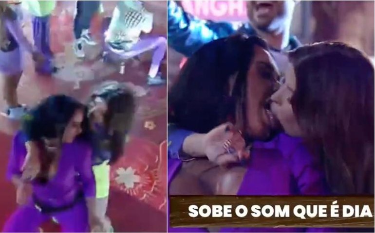 'A Fazenda 2023': Kamila Simioni e Jaquelline se beijam em festa