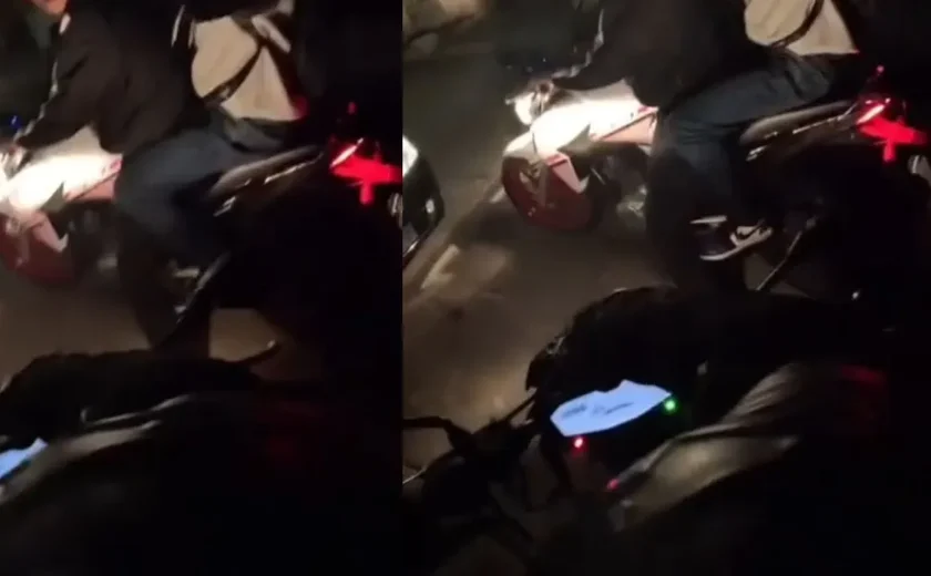 Vídeo de câmera em capacete flagra assalto a motociclista em SP: 'mata, fiote', diz ladrão