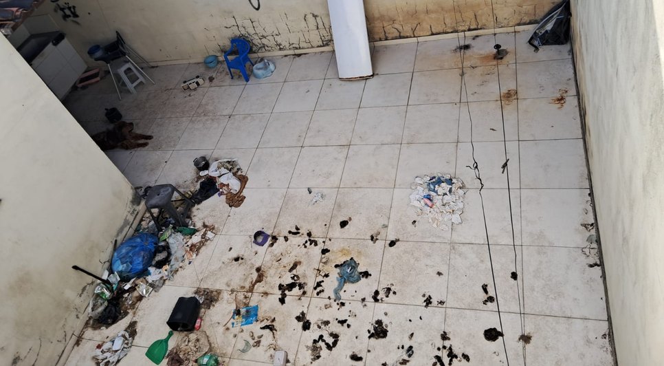 Policiais constataram as más condições do cachorro / Foto: Foto: SSP