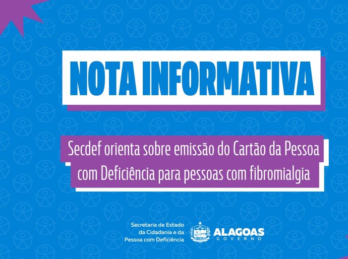 Secdef orienta sobre emissão do Cartão da Pessoa com Deficiência para pessoas com fibromialgia