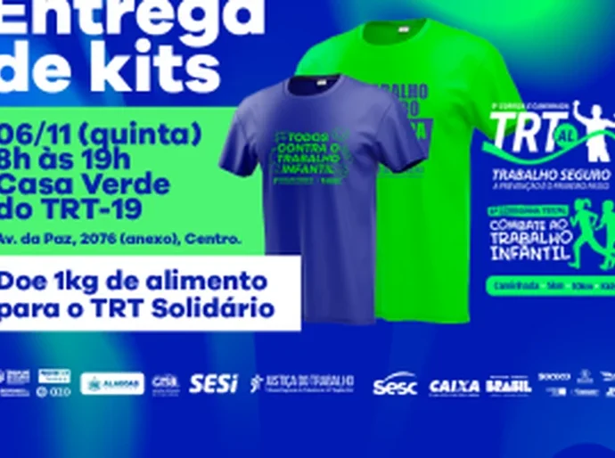 Cerca de 1700 atletas de vários estados do país participarão da 9ª Corrida TRT/AL Trabalho Seguro