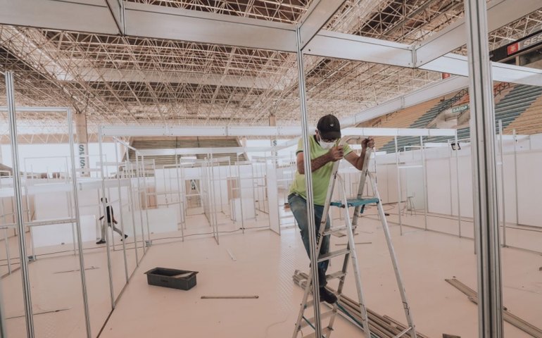 Hospital de campanha no Ginásio do Sesi começa a funcionar na próxima semana