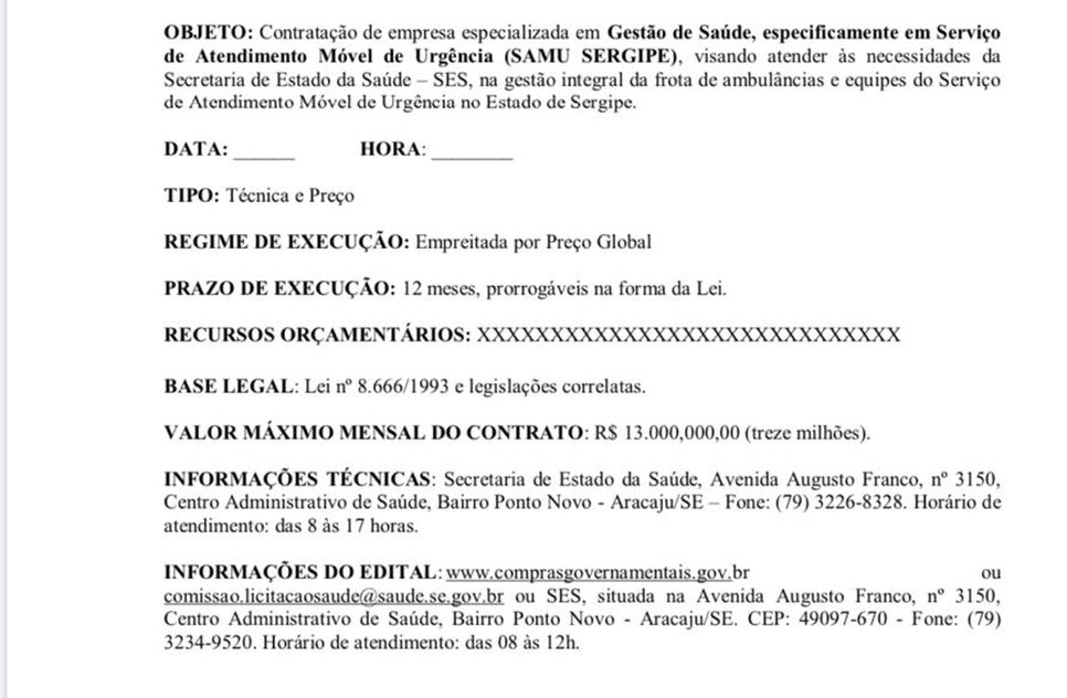 Samu 13 milhões