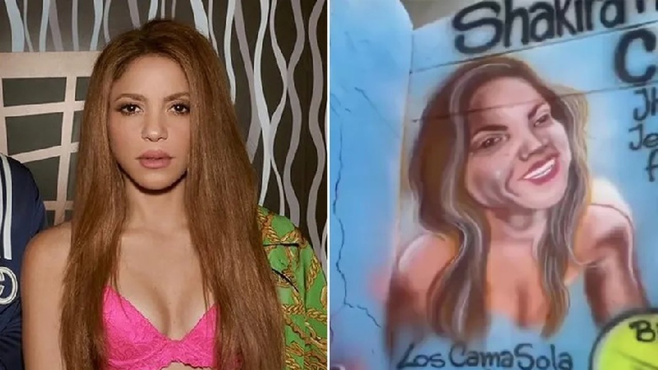 Shakira é retratada no mural da Associação de Cornos de Soledad, Colômbia