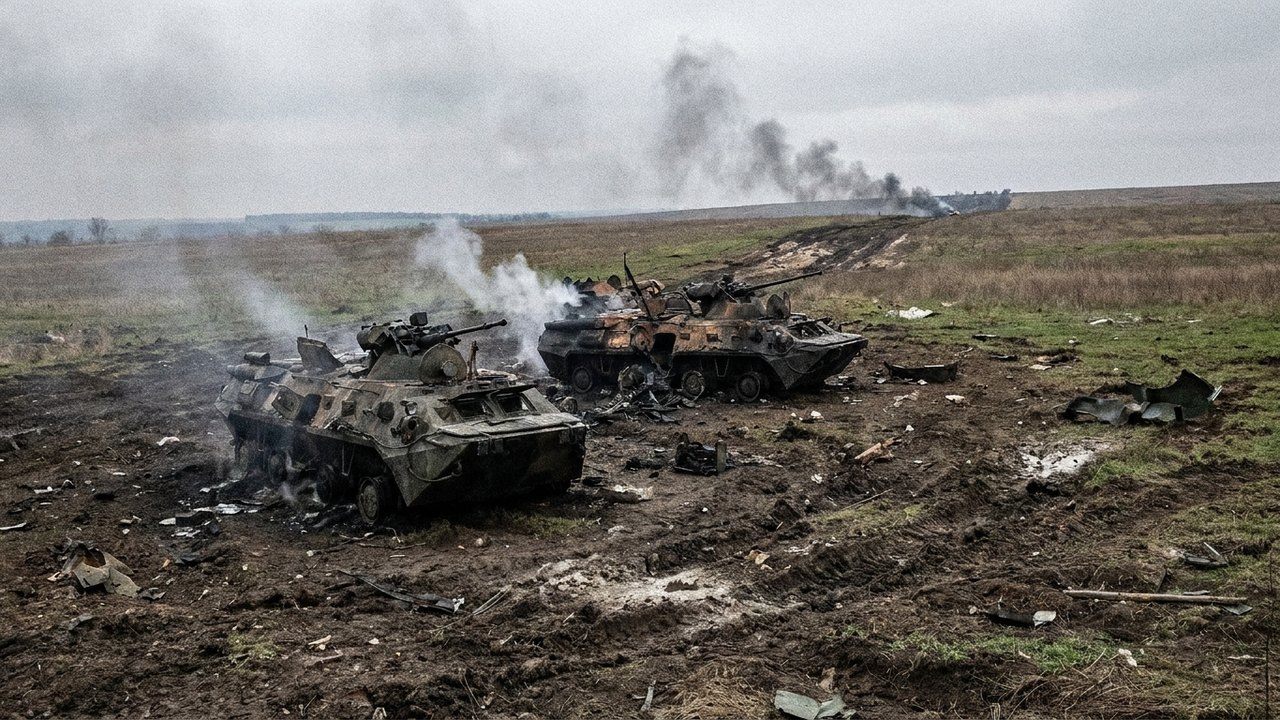 Blindados ucranianos são eliminados por drones russos antes de entrar em combate na região de Zaporozhie