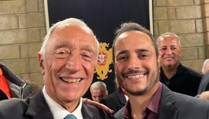 WhatsApp Image 2023-01-10 at 14.21.35 / Foto: Presidente de Portugal Marcelo Rebelo de Sousa com o presidente da CCSIT Brasil-Portugal Sergipe José Gabriel Beltrão