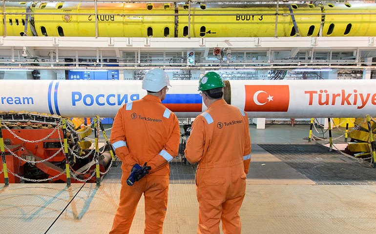 Fornecimento de gás russo à Europa via Turkish Stream atinge alta histórica em janeiro