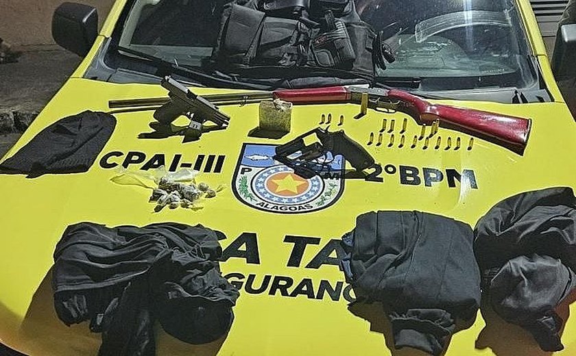 Trio suspeito de tentativa de homicídio é preso em ﻿Murici