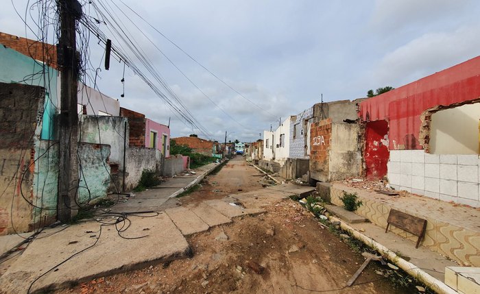 Uma das ruas do bairro de Bebedouro, em Maceió Uma das ruas do bairro de Bebedouro, em Maceió
