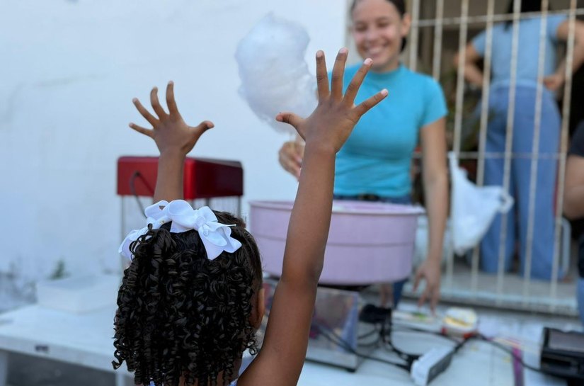 Pequenos da Unidade de Acolhimento Rubens Colaço ganham festa especial do Dia das Crianças