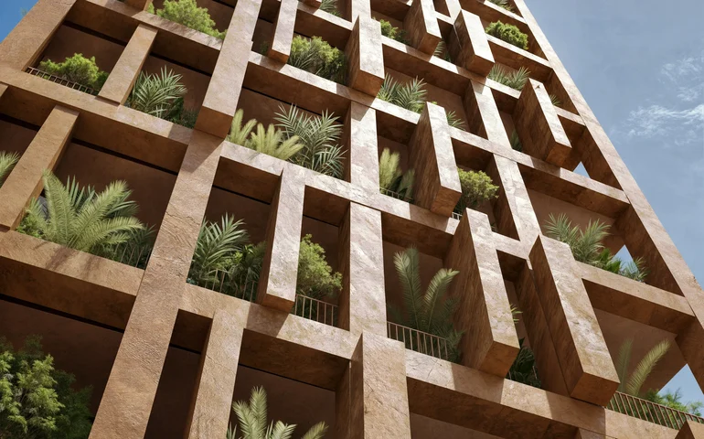 Biofilia multifuncional: construtora traz jardins suspensos inteligentes aos futuros moradores de 'edifício-árvore' do Brasil