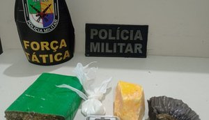 Mochila com crack, maconha e cocaína é apreendida na Grande Aracaju / Foto: Foto: Polícia Militar/SE