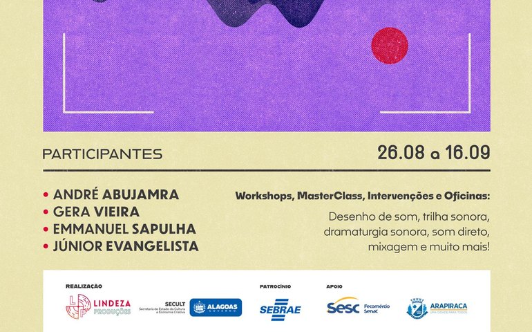 Inscrições abertas: CapacitaSom em Arapiraca revela os segredos do eco cinematográfico