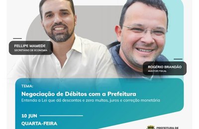 Live esclarece dúvidas de contribuintes sobre descontos em débitos tributários
