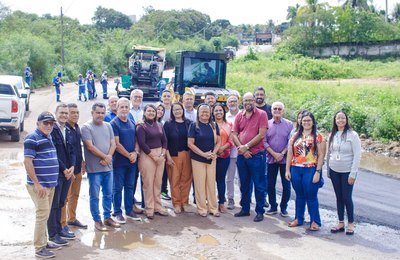 Palmeiras dos Índios recebe primeira etapa da recomposição asfáltica da cidade
