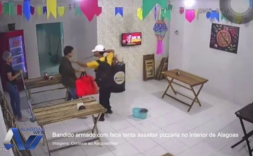 Entregador de pizzaria engana assaltantes e frustra roubo em Anadia