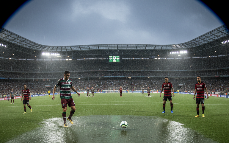 Fluminense vence Flamengo em clássico marcado por chuva intensa no Maracanã
