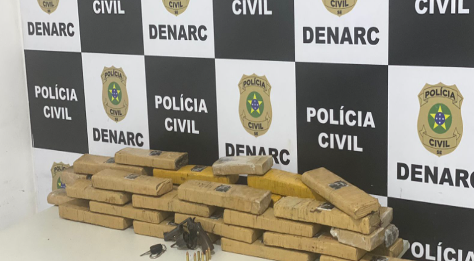 Cerca de 40 quilos de maconha são apreendidos pela Polícia Civil em Nossa Senhora do Socorro / Foto: Foto: Polícia Civil/SE