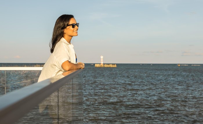 Turista no Marco dos Corais, Orla de Ponta Verde, Maceió