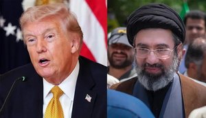 Donald Trump (presidente dos EUA) e Mojtaba Khamenei (líder supremo do Irã)