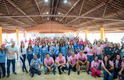 Prefeito Marcelo Beltrão participa de evento alusivo ao Outubro Rosa em parceria com a Usina Coruripe