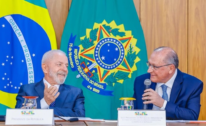 O presidente Luiz Inácio Lula da Silva (PT) e o vice-presidente Geraldo Alckmin (PSB)