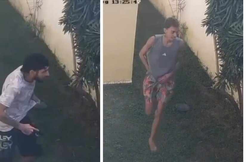 VÍDEO: câmeras de segurança mostram suspeitos invadindo casas durante fuga