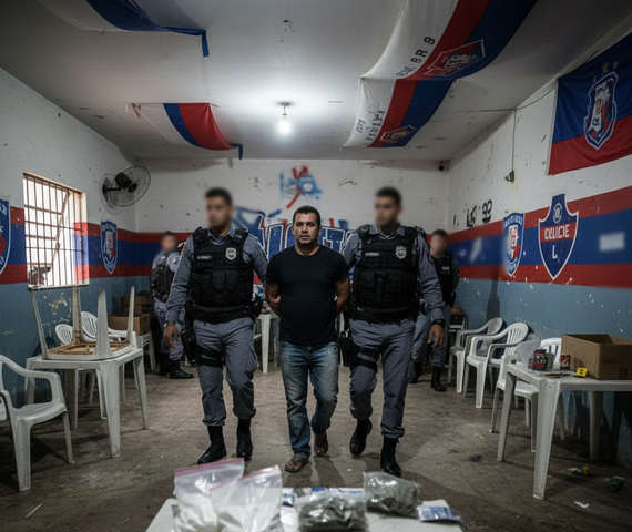 Homem é preso por tráfico de drogas em sede de torcida organizada em Maceió