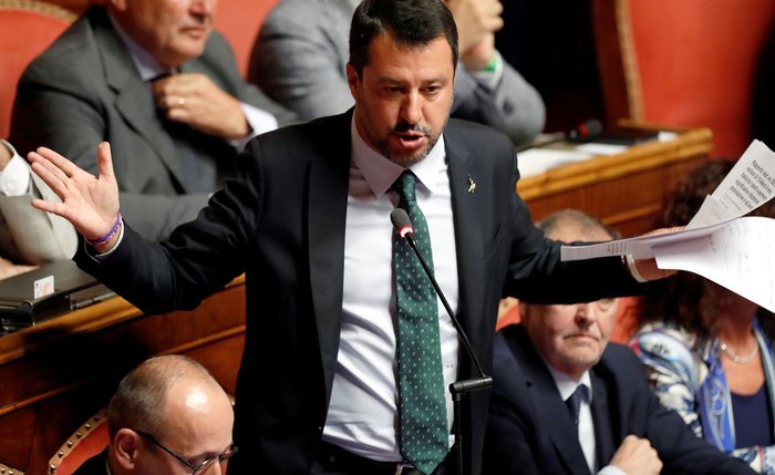 O ministro do Interior da Itália, Matteo Salvini