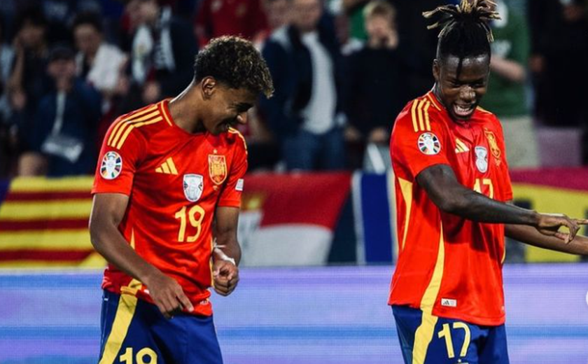 Dupla da Espanha brilha na Eurocopa e comemora gol com dança de Neymar no Santos: 'Eu quero tchu'