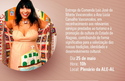 Assembleia homenageia Aninha Monteiro com a comenda Luiz José do Monte Vasconcelos