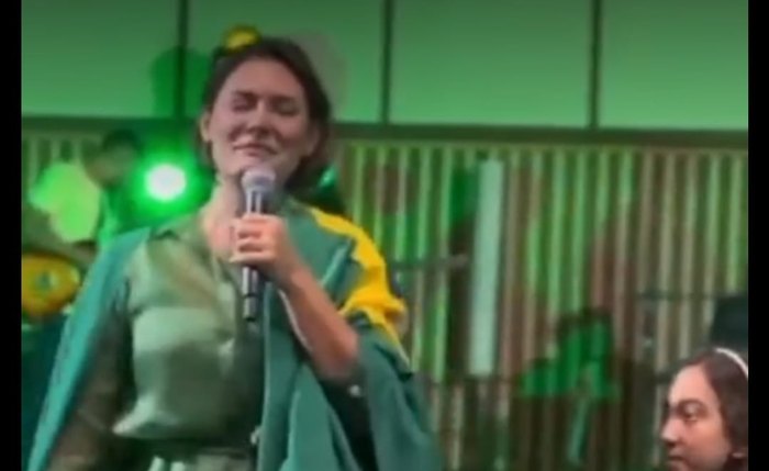 Michelle Bolsonaro em discurso no 7 de Setembro deste ano