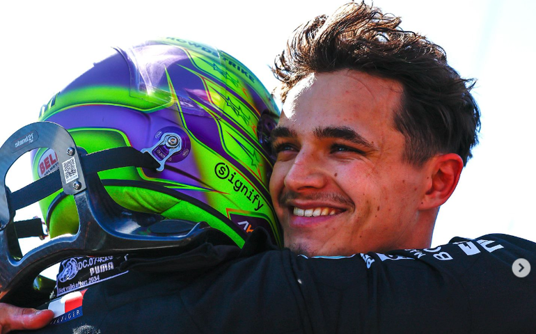 Norris diz que bandeira vermelha ajudou em vitória de Verstappen: 'Não é talento, só sorte'