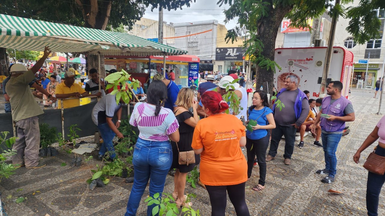 Em alusão ao Dia da Caatinga, Arapiraca realiza doações de mudas no Centro da cidade