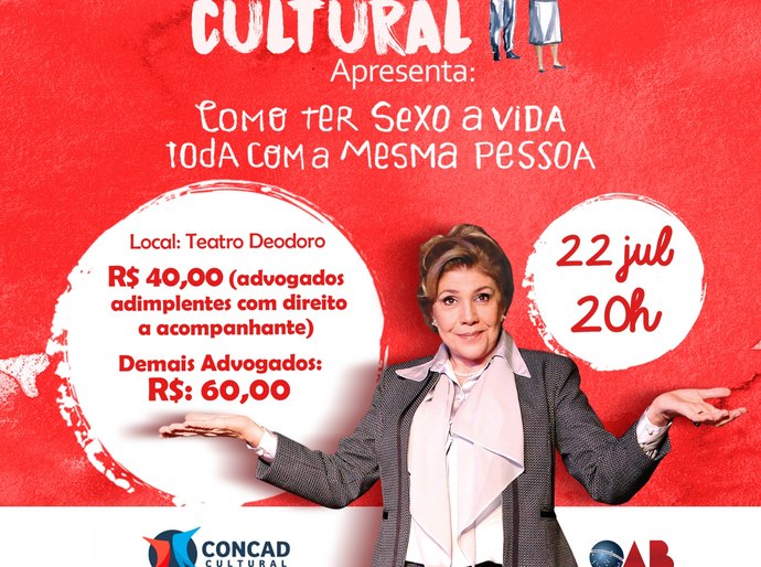 Concad traz para Maceió a peça “Como ter sexo a vida toda com a mesma pessoa”