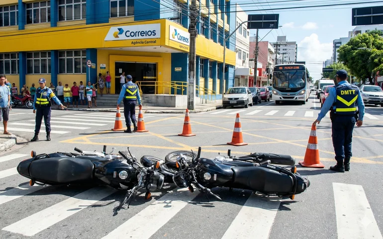 Motociclista embriagado fura sinal vermelho, atinge gestante e acaba preso no Tabuleiro