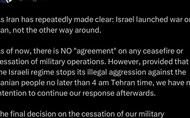 Chanceler do Irã nega cessar-fogo, mas diz que país pode encerrar operações